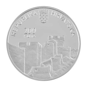 Srebrnjak 200 kuna Grad Dubrovnik, prednja strana