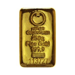 Zlatna poluga 250 grama Münze Österreich, prednja strana