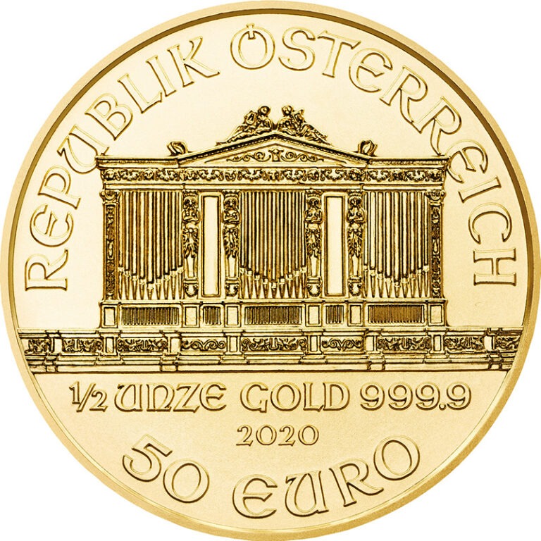 Zlatnik Wiener Philharmoniker od pola unce (15,55 grama) Zlatnik Wiener Philharmoniker 1/2 (pola) unce (15,55 grama)