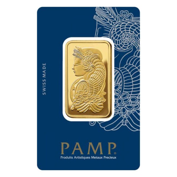 Zlatna poluga 1 unca (31,103 grama) PAMP stražnja strana