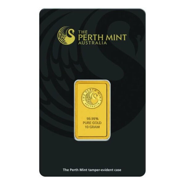 Zlatna poluga 10 grama Perth Mint prednja strana