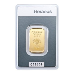 Zlatna poluga 10 grama Heraeus prednja strana