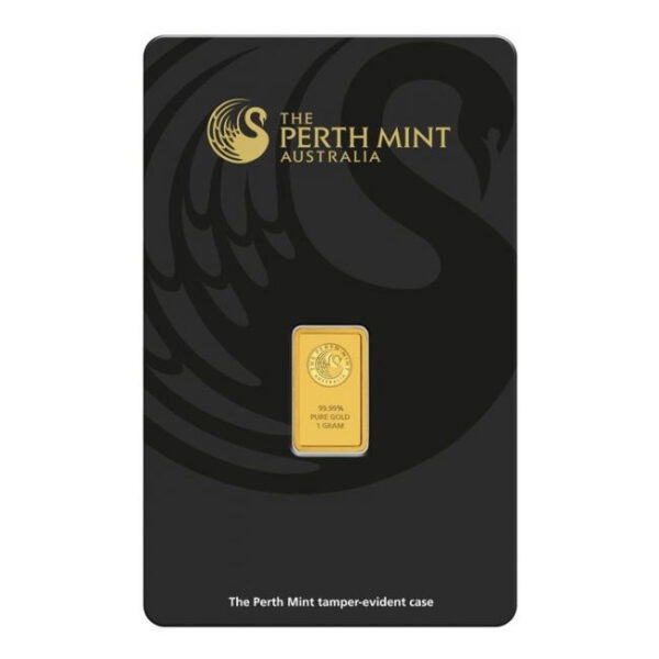 Zlatna poluga 1 gram Perth Mint prednja strana