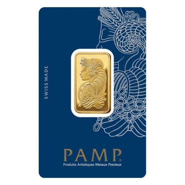 Zlatna poluga 20 grama PAMP prednja strana