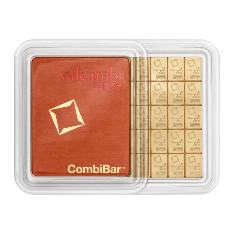 Zlatna poluga 50 x 1 gram Valcambi Combibar