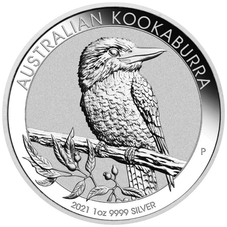 Srebrnjak Kookaburra 1 unca, prednja strana