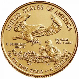 Zlatnik Američki orao (American Eagle) mase desetine (1/10) unce, prednja strana