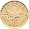 Zlatnik Javorov list (Maple Leaf) mase 1/10 unce, prednja strana