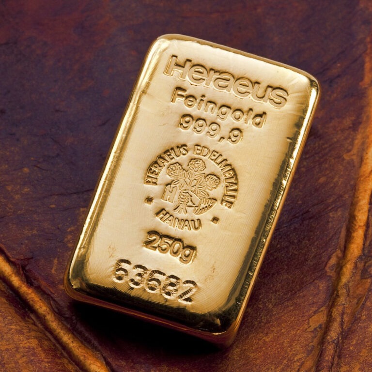 Zlatna poluga od 250 grama uz akcijski popust za jedan komad Zlatna poluga 250 grama u akciji