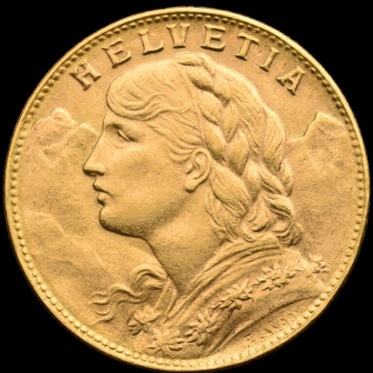 Zlatnik 20 švicarskih franaka Vreneli