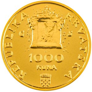 Zlatnik 1000 kuna Sinjska alka, prednja strana