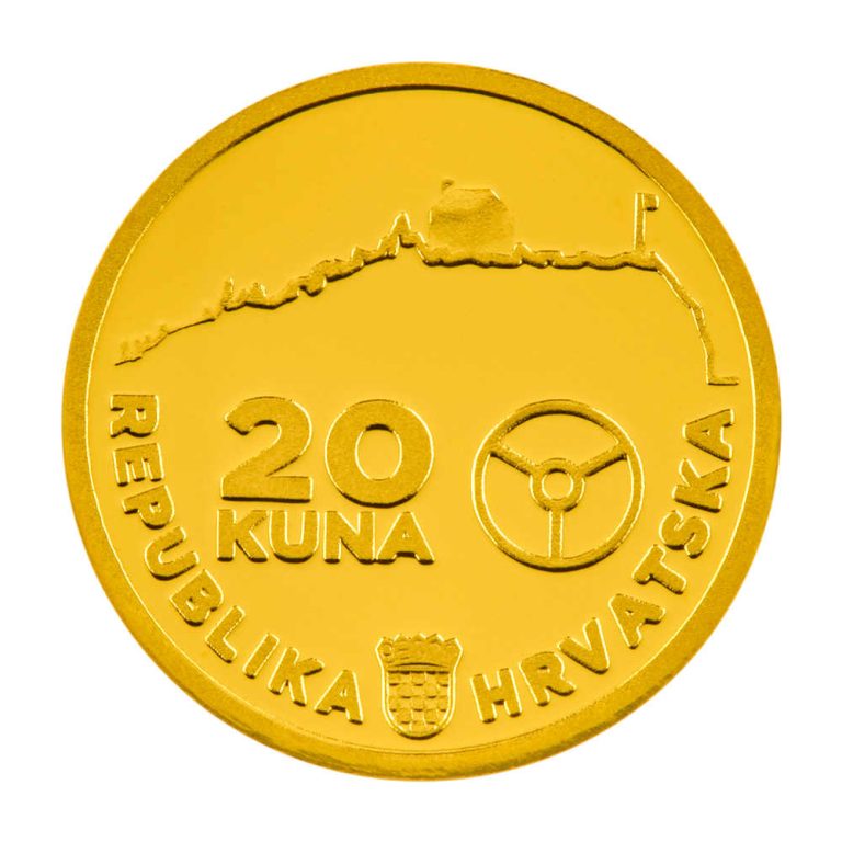 Zlatnik 20 kuna Sinjska alka, prednja strana