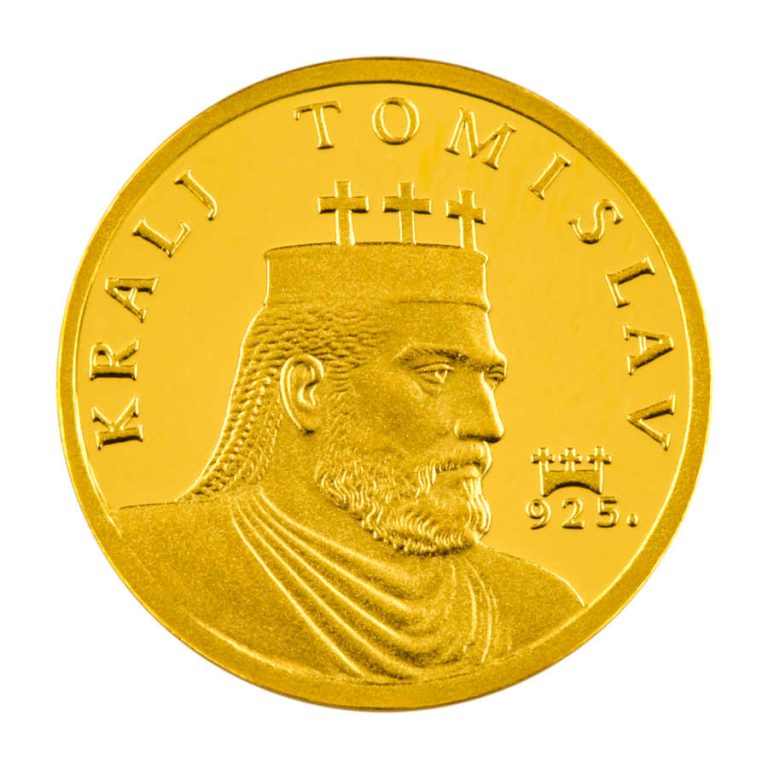 Zlatnik 20 kuna Kralj Tomislav Zlatnik 20 kuna Kralj Tomislav, prednja strana