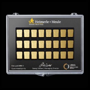 Zlatne poluge 50x1 gram Unitybar Heimerle Meule