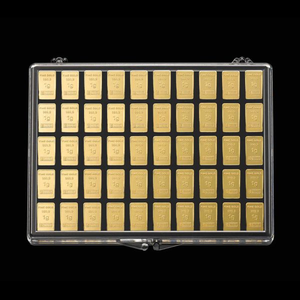 Zlatne poluge 50x1 gram Unitybar Heimerle Meule