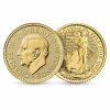 Zlatnik 10 funti GBP Britannia Charles III desetina unce obje strane