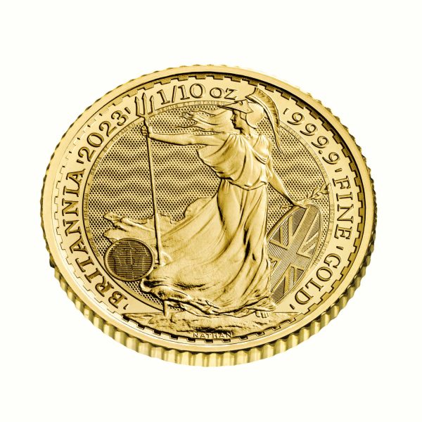 Zlatnik 10 funti GBP desetina unce Britannia Charles III rub