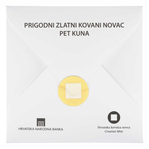Hrvatski zlatnik 5 kuna kuverta