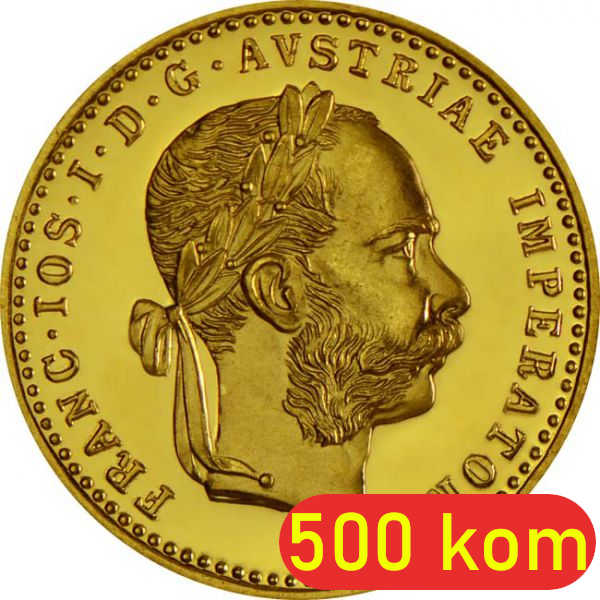 500 komada uz popust zlatni dukat franc ios jednostruki mali 500 kom