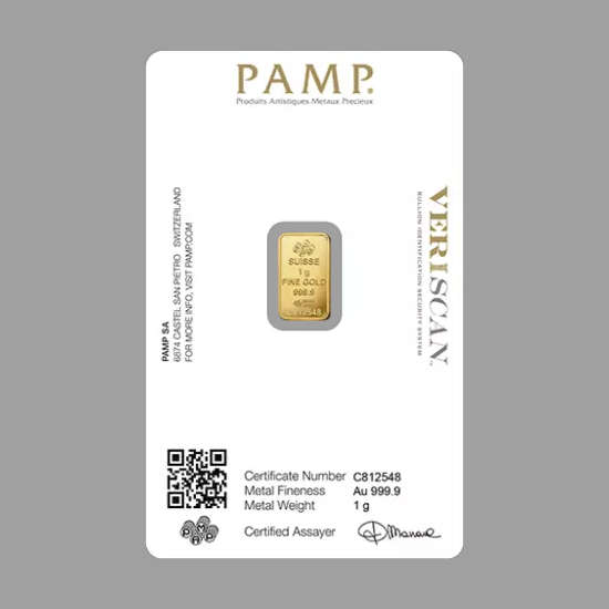 Zlatna poluga PAMP 1 gram