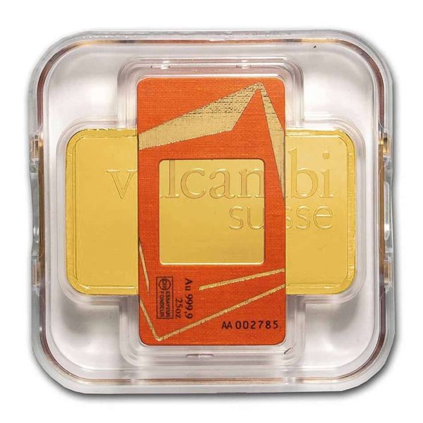 Kovana zlatna poluga 250 grama Valcambi u plastičnoj kutiji s tvorničkim certifikatom