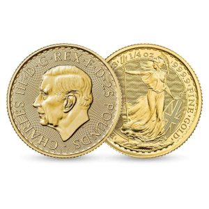 Zlatnik 25 funti GBP četvrtina unce Britannia Charles III