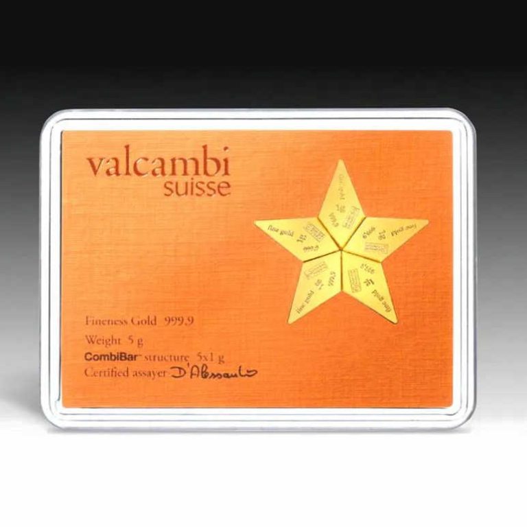 Zlatna poluga Combibar 5x1 gram Zvijezda (Star)