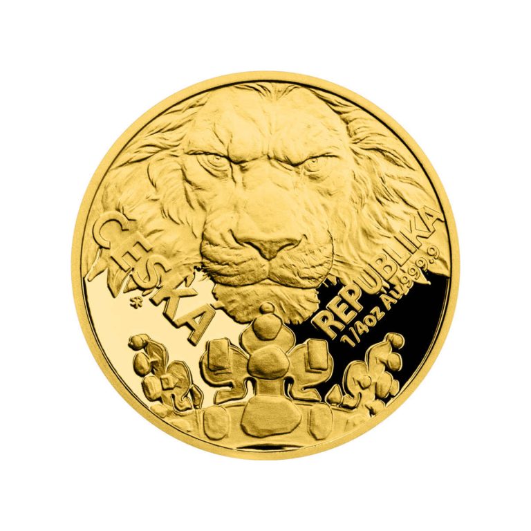 Zlatnik Češki lav, 1/4 unce (7.77 grama)
