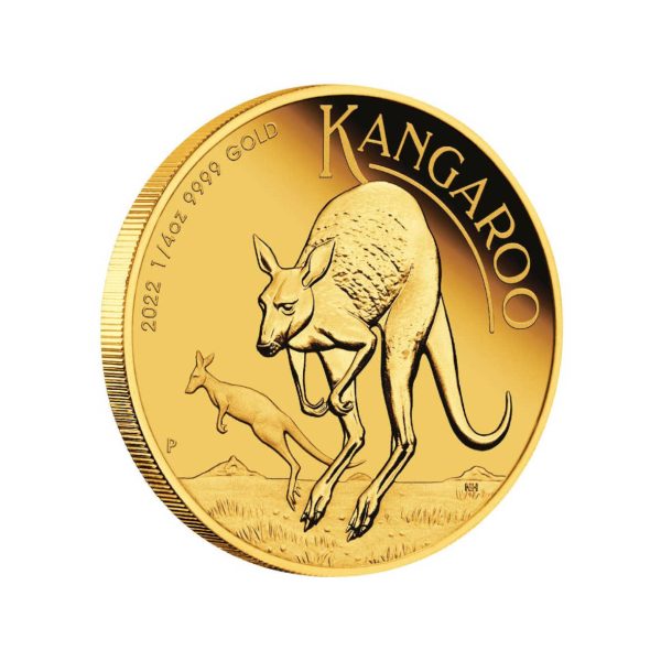 Zlatnik Klokan Kangaroo, 1/4 oz, 7.77 grama, Australija, 2022