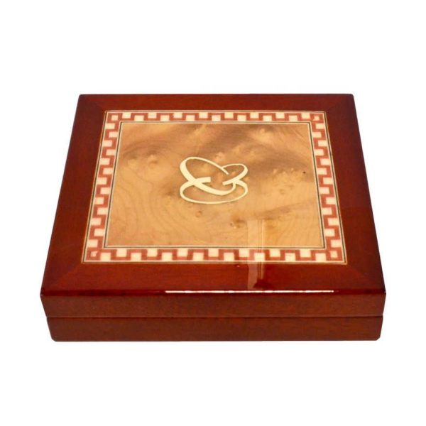 Ukrasna drvena poklon kutija za zlatnik Panda 100 grama (32.15 unci), prednja strana