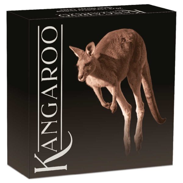 Ukrasna poklon kutija za zlatnik Klokan (Kangaroo), duboki reljef, 1 unca, 100 AUD, Australija, 2023