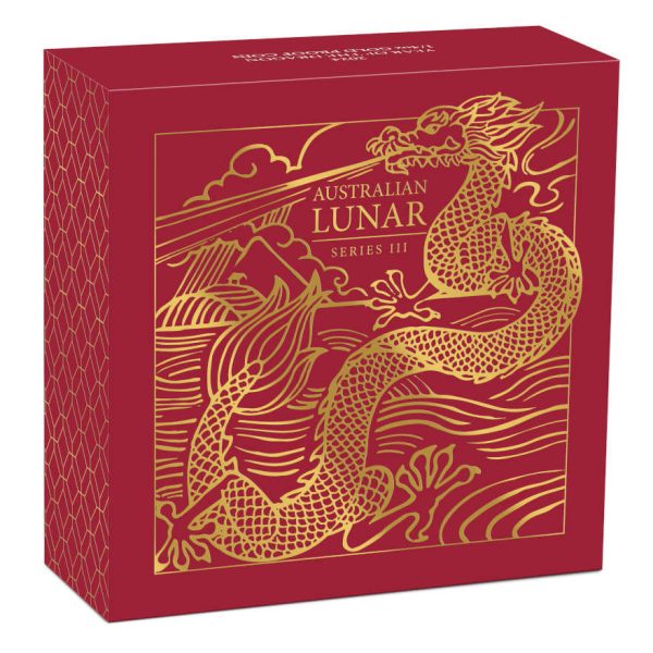 Ukrasna poklon kutija za zlatnik 1/4 oz četvrtina unce Zmaj Kineska lunarna godina, Australija 2024