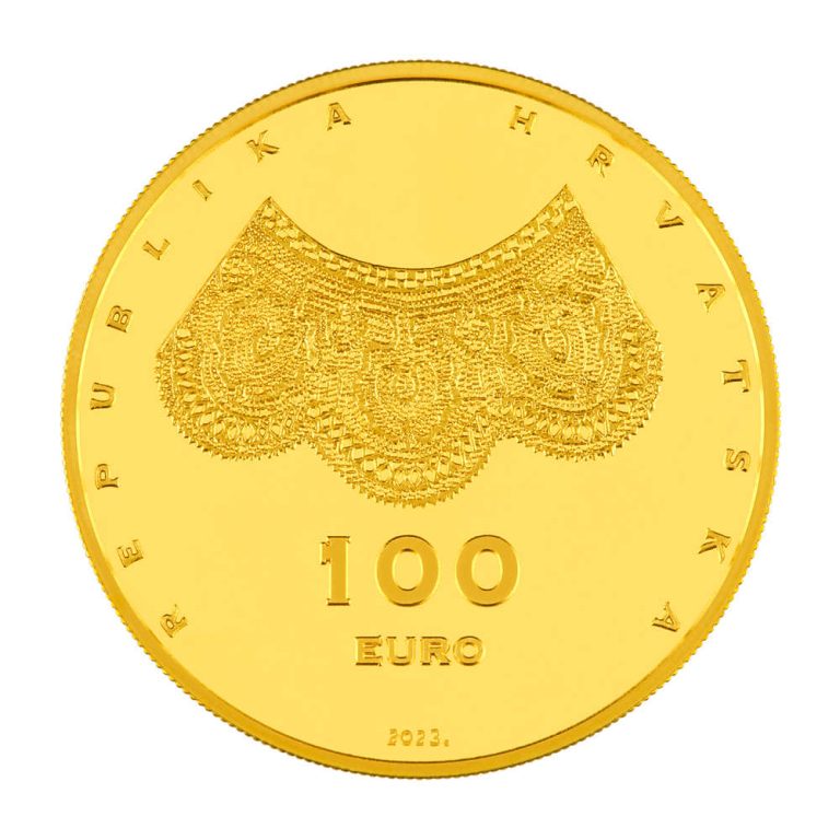 Zlatnik Čipkarstvo nominala 100 eura, 1 unca, 2023, Hrvatska