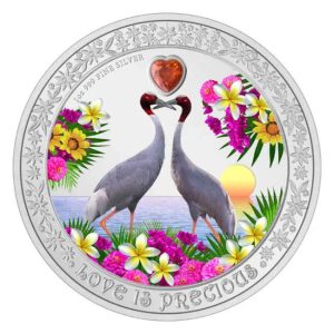 Srebrnjak Ljubav je dragocjena Ždral Sarus Niue 2024 Novi Zeland