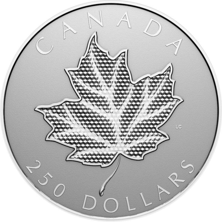 NUMIZMATIKA: Srebrnjak Javorov list (Maple leaf),1 kg, Kanada Srebrnjak Javorov List 2024 Kanada prednja