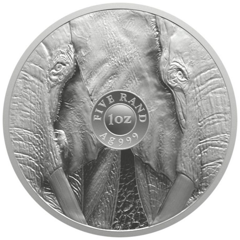 Srebrnjak Big Five 3 Slon 1oz Južna Afrika, 2024, stražnja strana, Gospodari životinjskog svijeta
