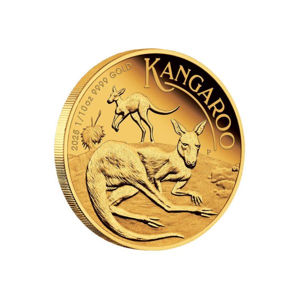 Numizmatički zlatnik 15aud Klokan Kangaroo, Australija, 2025, polirana ploča, prednja strana s rubom