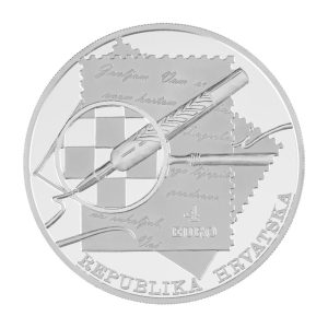 Srebrnjak Inovacije Slavoljub Penkala 100 eur, 1 oz, Hrvatska Numizmatika, 2025, stražnja strana
