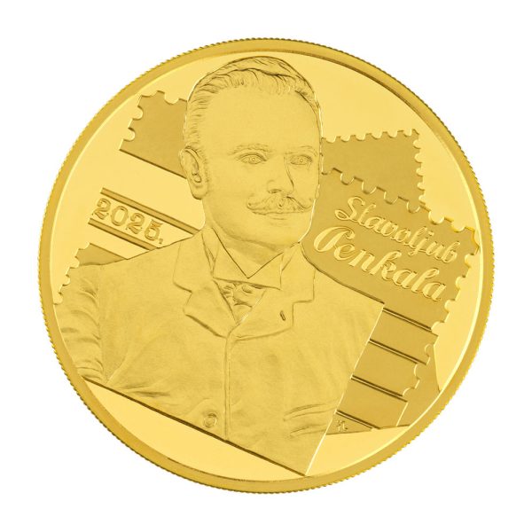 Zlatnik Inovacije Slavoljub Penkala 100 eur, 1 oz, Hrvatska Numizmatika, 2025, prednja strana
