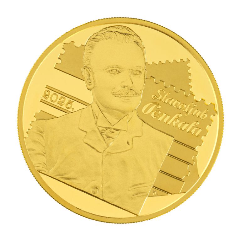 NUMIZMATIKA: Zlatnik "Inovacije Slavoljuba Penkale", nominala 100 €, 1 unca, iskovan u svega 100 primjeraka Zlatnik Inovacije Slavoljub Penkala 100 eur, 1 oz, Hrvatska Numizmatika, 2025, prednja strana
