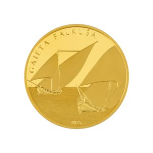 Zlatnik Gajeta falkuša, 1/4oz, 7.77grama, 25eur, Hrvatska, 2025, prednja strana