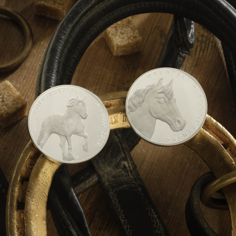 Srebrnjak Hrvatski konj hladnokrvnjak 1oz 4eur Hrvatska 2025