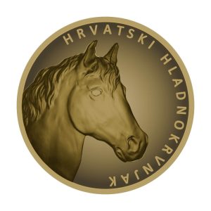 Zlatnik Hrvatski konj hladnokrvnjak 1/16 oz 10eur Hrvatska, 2025, prednja strana