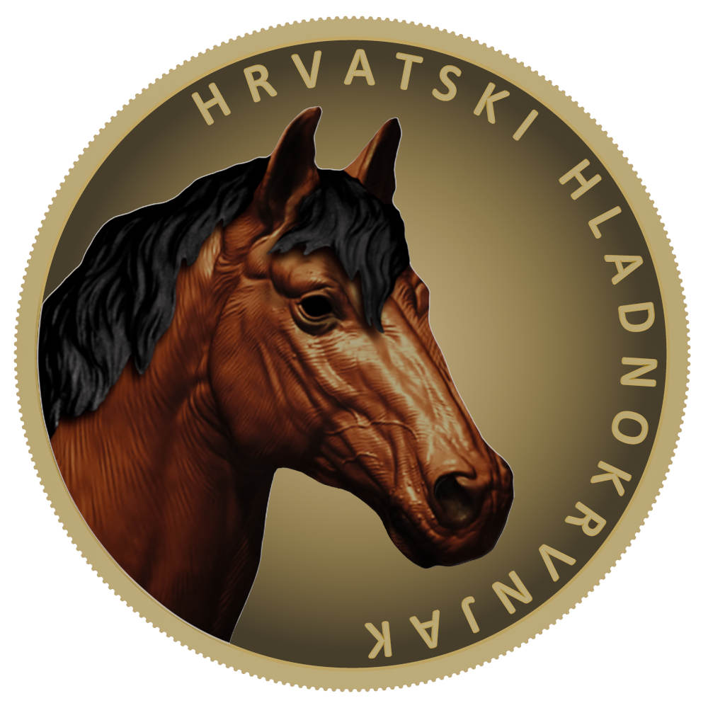 Zlatnik obojani Hrvatski konj hladnokrvnjak 1oz 100eur Hrvatska 2025