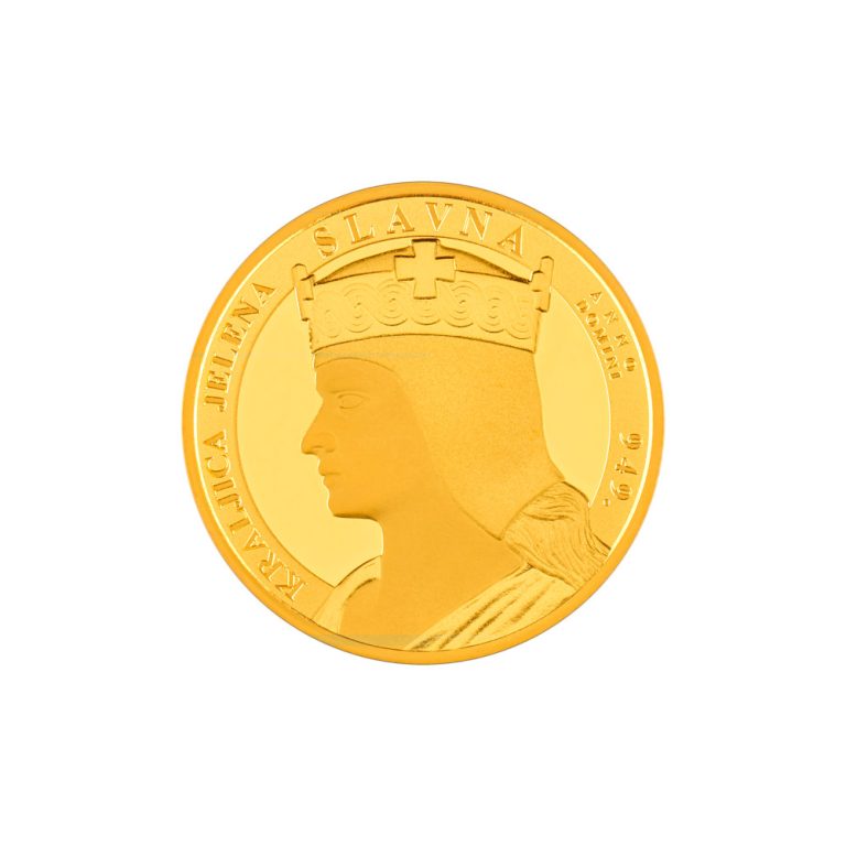 Zlatnik 10 eur Kraljica Jelena Slavna, 1/16 unca, Hrvatska, 2026, prednja strana (avers)