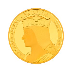 Zlatnik 25 eur Kraljica Jelena Slavna, 1/4 unca, Hrvatska, 2026, prednja strana (avers)