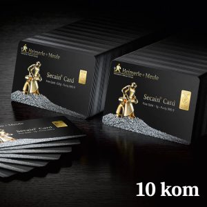 Deset komada zlatnih poluga od 1 gram Secain