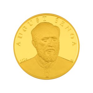 Zlatnik 20 eura August Šenoa, Hrvatska književnost, 1/8 unce, Hrvatska, 2026, prednja strana