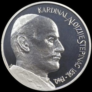Srebrnjak 150 kuna Alojzije Stepinac 100. obljetnica rođenja, Hrvatska, 1998, prednja strana