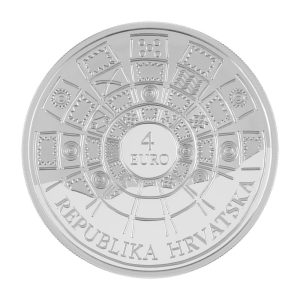 Srebrnjak 4 EUR Vučedolska kultura, 1 oz, Hrvatska, 2026, stražnja strana